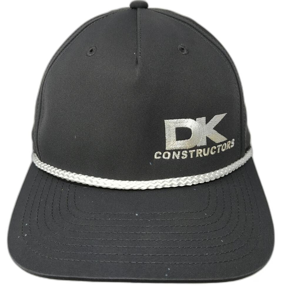Richardson 5 Panel Gray One Size Snapback Rope Hat DK Constructors Logo